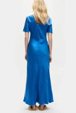 SHORT SLEEVE BIAS DRESS WAVE