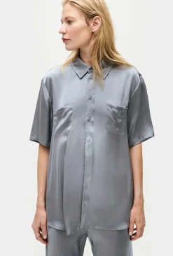 SHORT SLEEVE BOYFRIEND SHIRT STORM