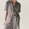 SHORT SLEEVE BOYFRIEND SHIRT GREY PEARL