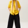 SHORT SLEEVE BOYFRIEND SHIRT MARIGOLD