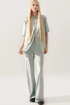 SHORT SLEEVE BOYFRIEND SHIRT ALABASTER