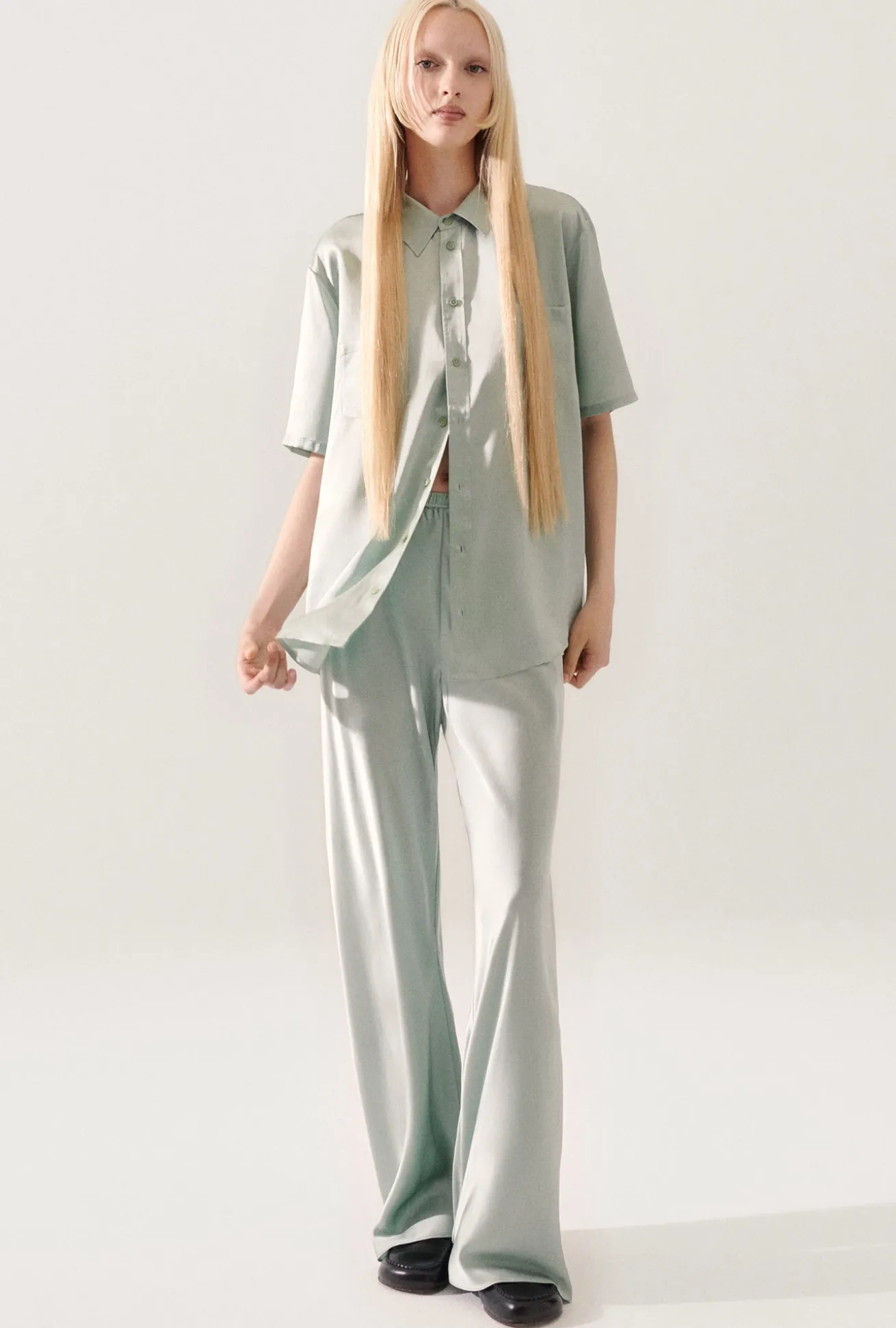 SHORT SLEEVE BOYFRIEND SHIRT ALABASTER