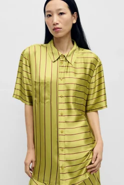 SHORT SLEEVE BOYFRIEND SHIRT 2.0 CACTUS STRIPE