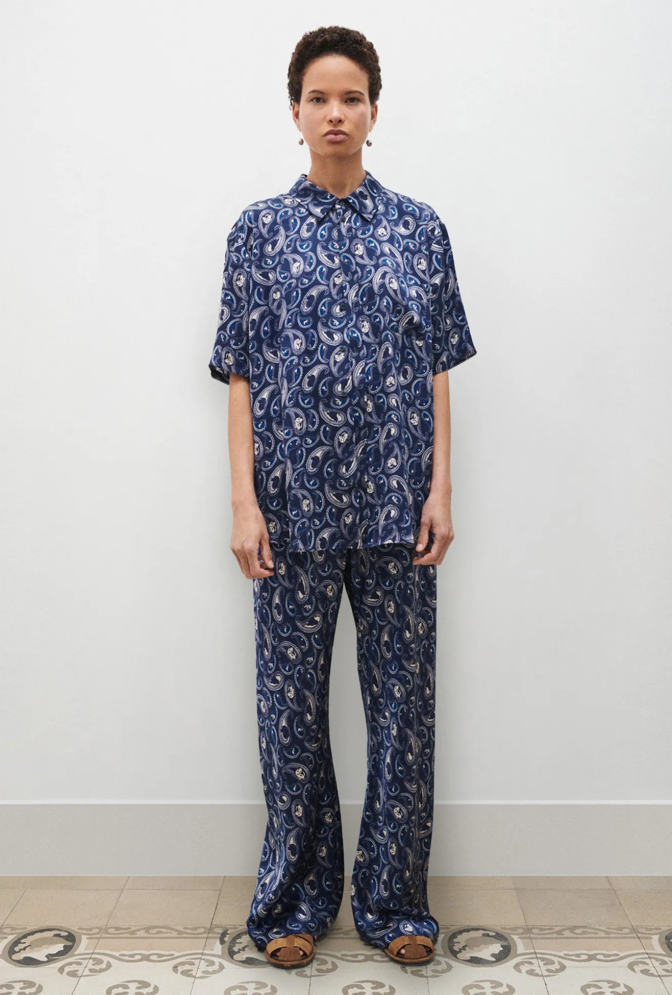 SHORT SLEEVE BOYFRIEND SHIRT 2.0 HOUNDS PAISLEY