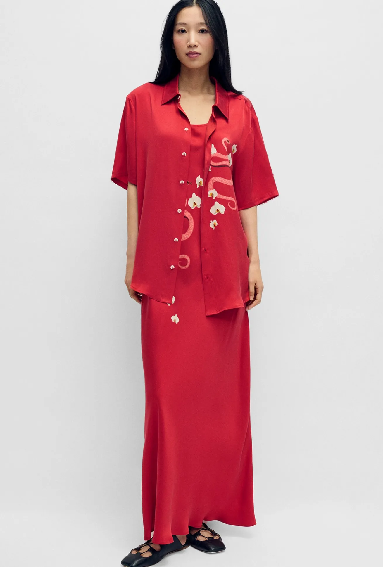 SHORT SLEEVE BOYFRIEND SHIRT YEAR OF THE SNAKE