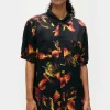 SHORT SLEEVE BOYFRIEND SHIRT TULIPA BLACK