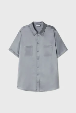 SHORT SLEEVE BOYFRIEND SHIRT STORM