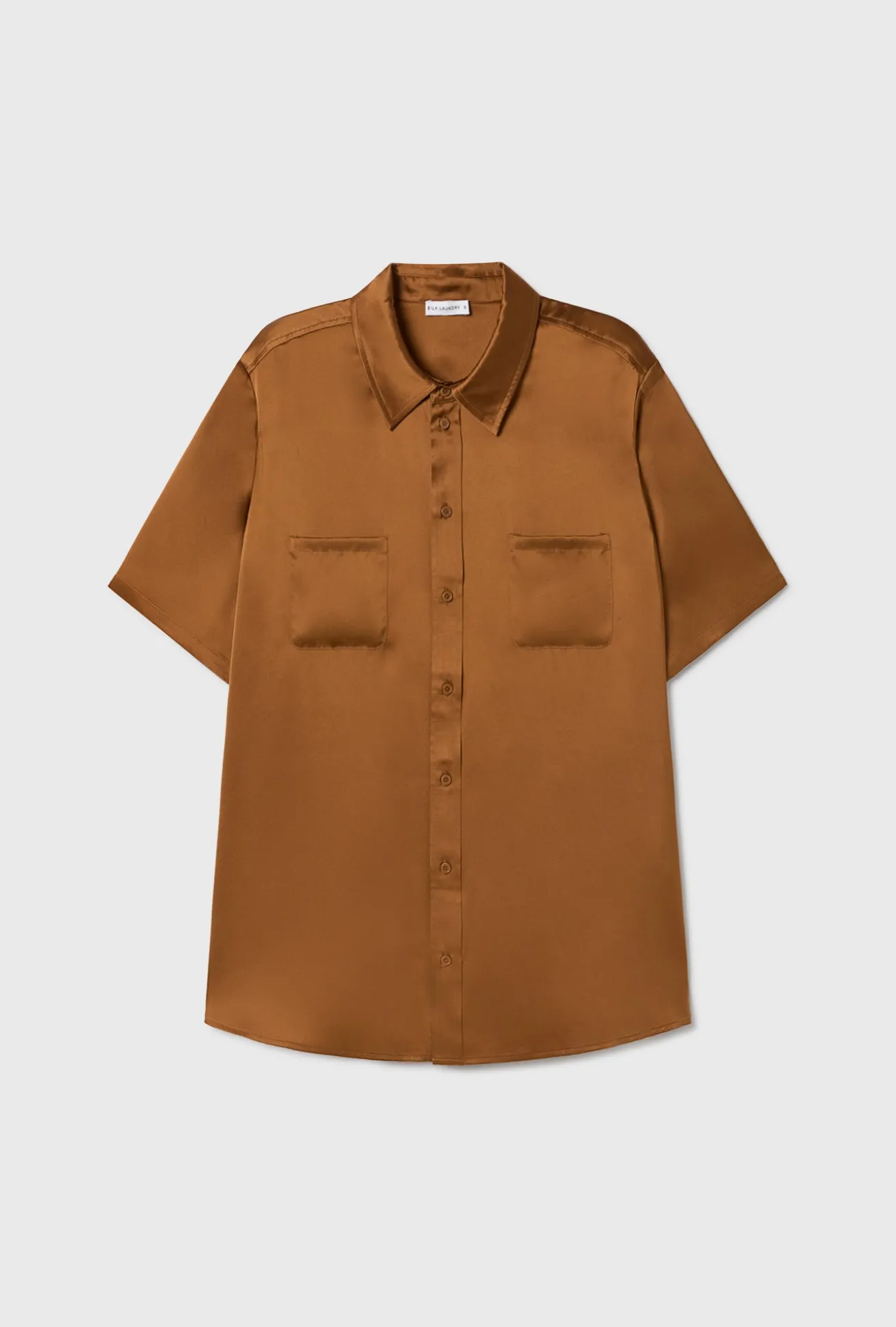 SHORT SLEEVE BOYFRIEND SHIRT VAN DYKE BROWN