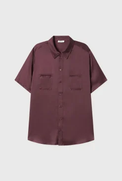 SHORT SLEEVE BOYFRIEND SHIRT CACAO