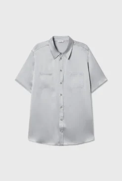 SHORT SLEEVE BOYFRIEND SHIRT ALABASTER