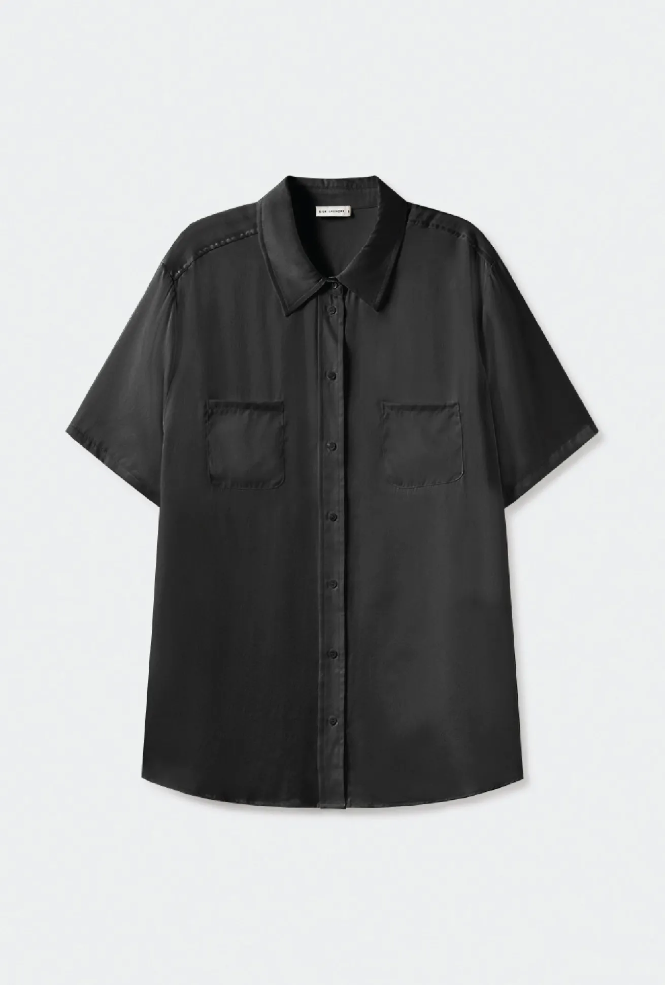 SHORT SLEEVE BOYFRIEND SHIRT BLACK