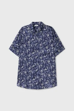 SHORT SLEEVE BOYFRIEND SHIRT 2.0 HOUNDS PAISLEY