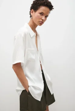 SHORT SLEEVE BOYFRIEND SHIRT WHITE