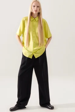 SHORT SLEEVE BOYFRIEND SHIRT ABSINTHE