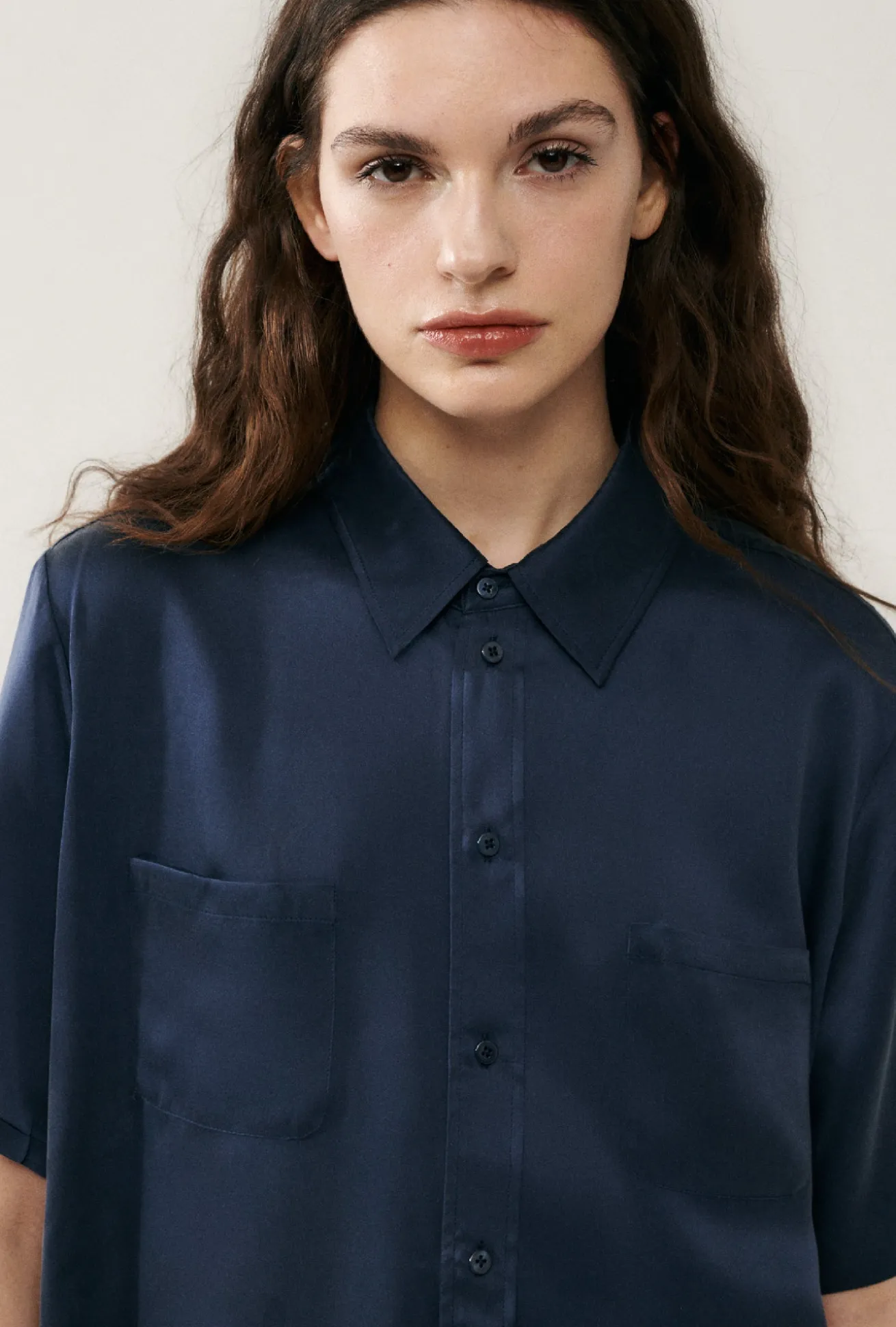 SHORT SLEEVE BOYFRIEND SHIRT MIDNIGHT