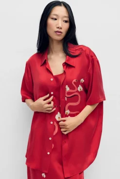 SHORT SLEEVE BOYFRIEND SHIRT YEAR OF THE SNAKE