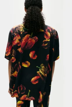 SHORT SLEEVE BOYFRIEND SHIRT TULIPA BLACK