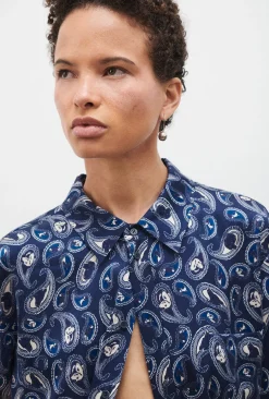 SHORT SLEEVE BOYFRIEND SHIRT 2.0 HOUNDS PAISLEY