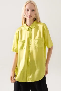 SHORT SLEEVE BOYFRIEND SHIRT ABSINTHE