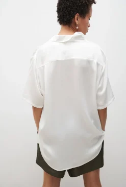 SHORT SLEEVE BOYFRIEND SHIRT WHITE