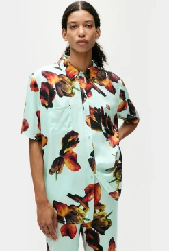 SHORT SLEEVE BOYFRIEND SHIRT TULIPA DEW