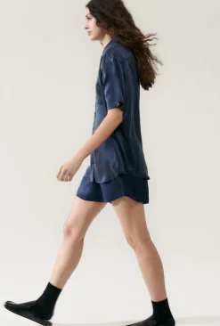 SHORT SLEEVE BOYFRIEND SHIRT MIDNIGHT
