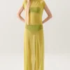 SILK MESH DRESS ABSINTHE