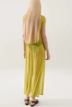 SILK MESH DRESS ABSINTHE