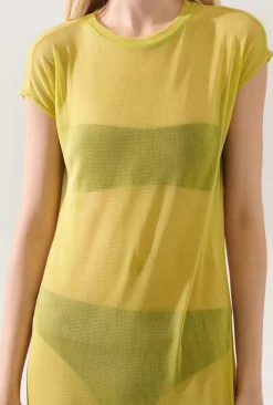 SILK MESH DRESS ABSINTHE