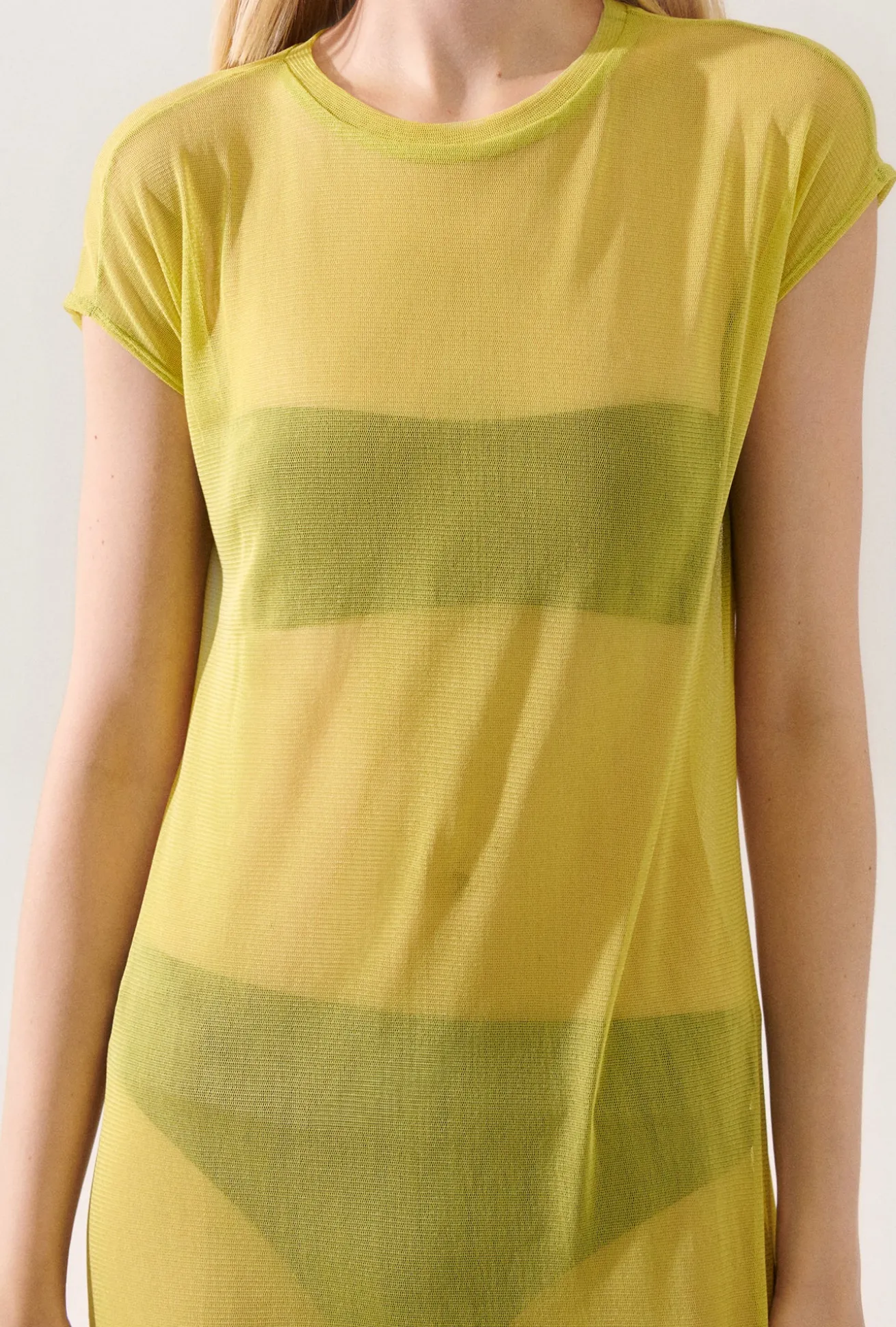 SILK MESH DRESS ABSINTHE
