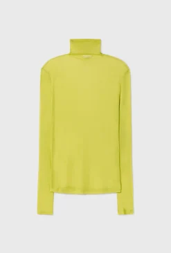SILK MESH TURTLENECK ABSINTHE