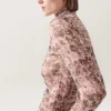SILK MESH TURTLENECK ASTER FLORAL
