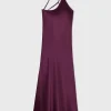 SLOPE DRESS BLOOD PLUM