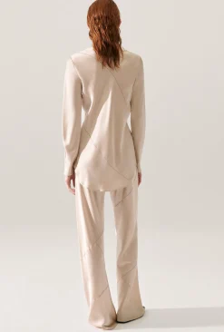 SPLICE BIAS CUT PANTS HAZELNUT