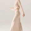 SPLICE LONG BIAS CUT SKIRT HAZELNUT