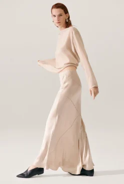 SPLICE LONG BIAS CUT SKIRT HAZELNUT
