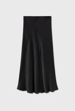 SPLICE LONG BIAS CUT SKIRT BLACK