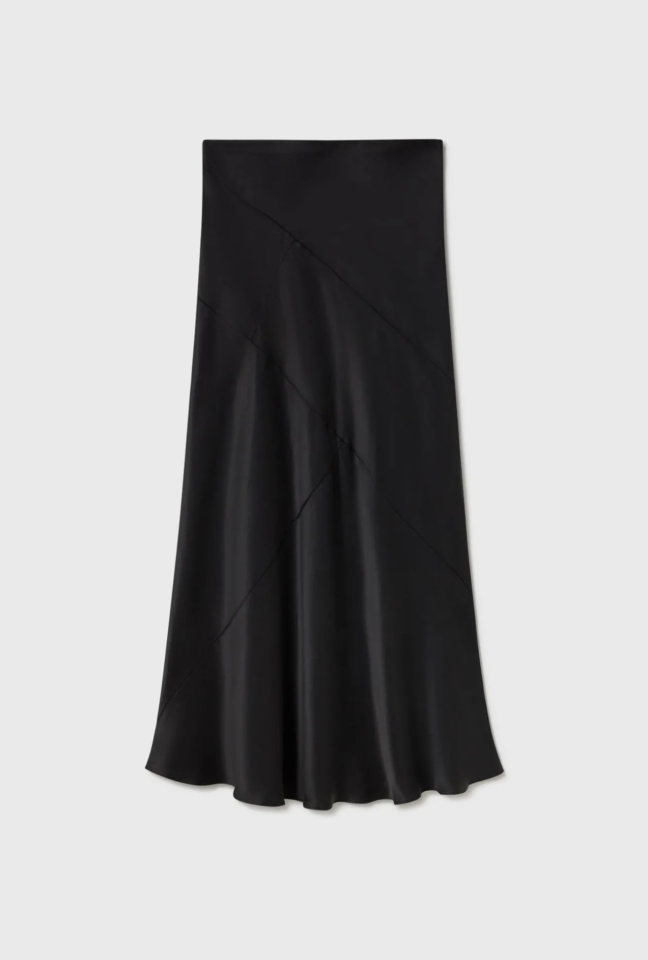 SPLICE LONG BIAS CUT SKIRT BLACK