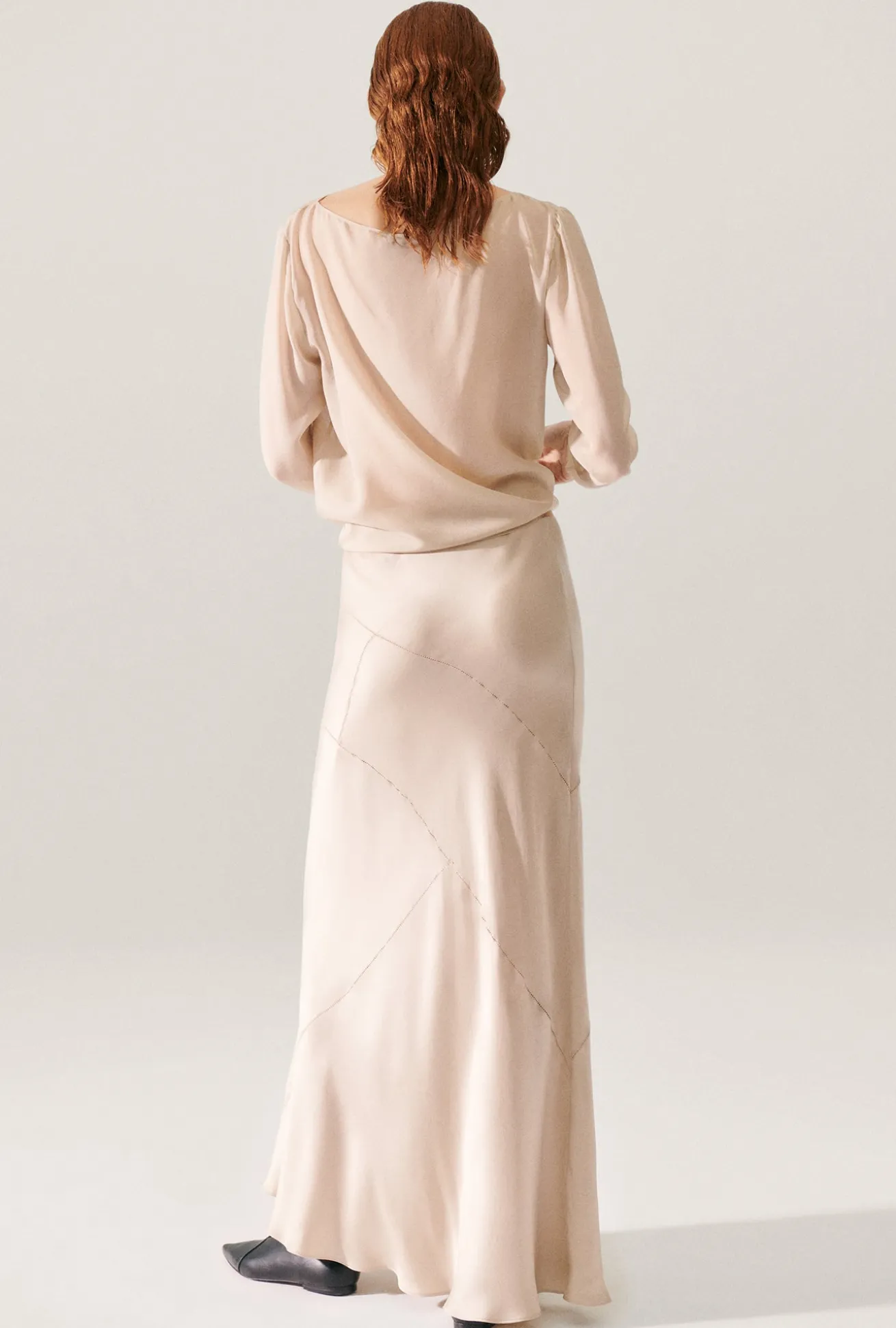 SPLICE LONG BIAS CUT SKIRT HAZELNUT