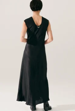 SPLICE SLEEVELESS DRESS BLACK