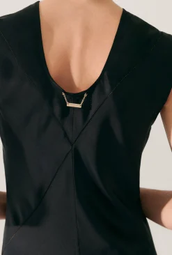SPLICE SLEEVELESS DRESS BLACK