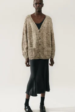 THE BIG G CARDIGAN NATURAL BROWN