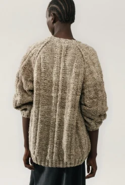 THE BIG G CARDIGAN NATURAL BROWN