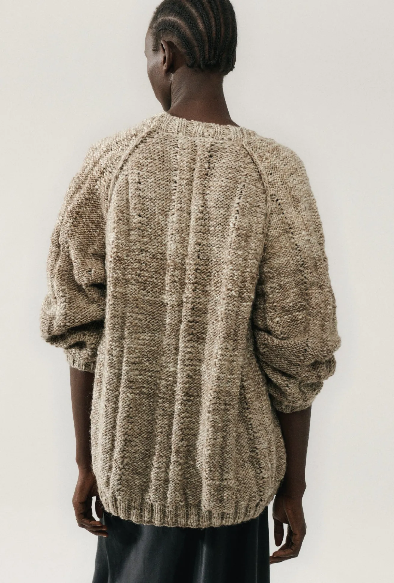 THE BIG G CARDIGAN NATURAL BROWN