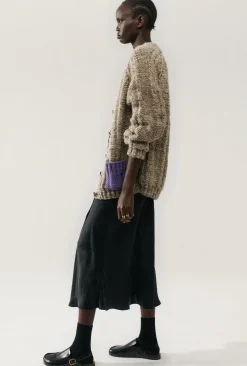 THE BIG G CARDIGAN NATURAL BROWN