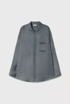 TWILL BOYFRIEND SHIRT 2.0 SLATE