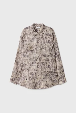 TWILL BOYFRIEND SHIRT ASTER FLORAL