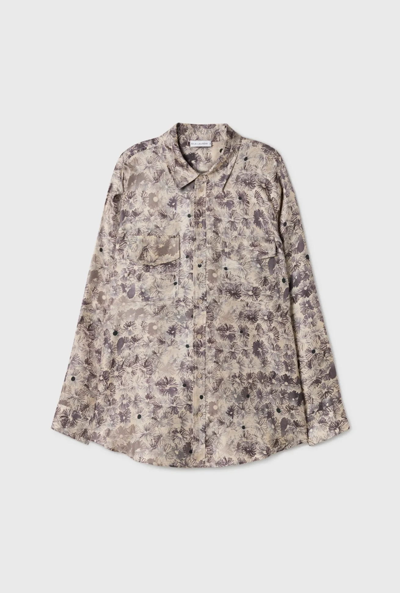 TWILL BOYFRIEND SHIRT ASTER FLORAL