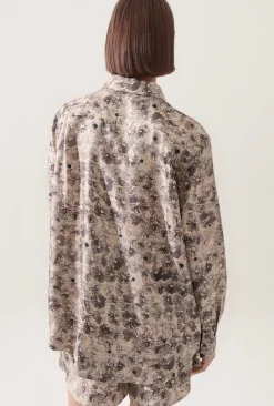 TWILL BOYFRIEND SHIRT ASTER FLORAL