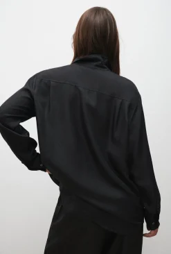 TWILL BOYFRIEND SHIRT BLACK